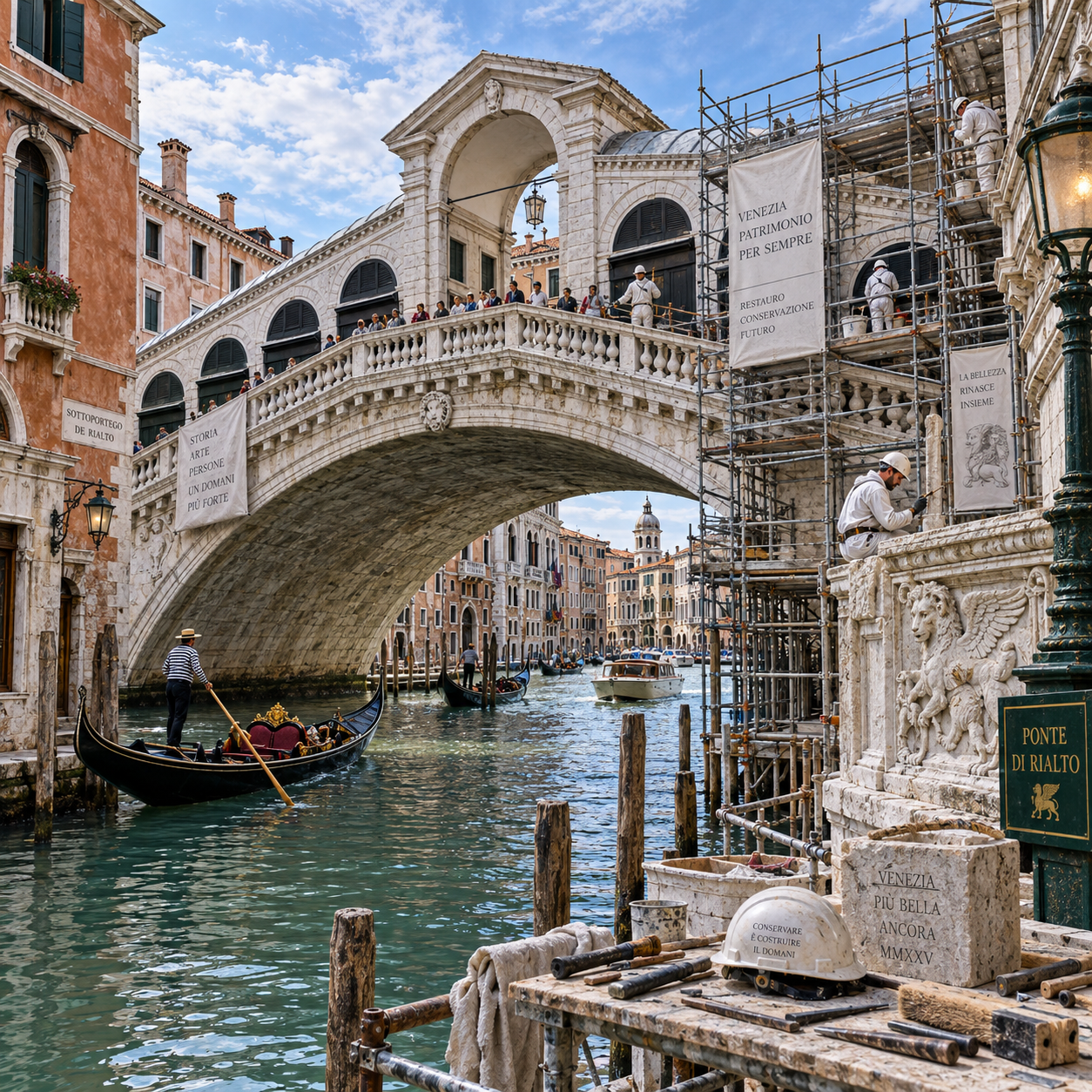 Confronto tra il restauro del Ponte di Rialto e altri ponti storici italiani